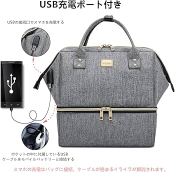 ⭐️美品⭐️Hugoo ハグー　マザーズバッグ リュック　保冷保温ポーチ付き Hugoo ハグーマザーズバッグ リュック保冷保温ポーチ付き